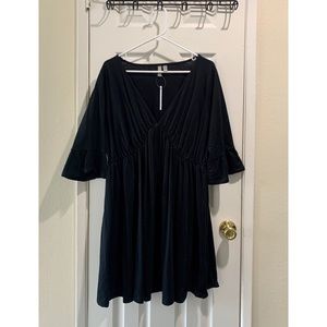 ASOS Black Empire Waist Dress